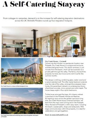 Dry Creek House features in Guild Magazine's top four staycation hotspots