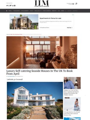 Gwel Tresla features in the luxury self-catering seaside houses in the UK by Luxury Lifestyle Magazine