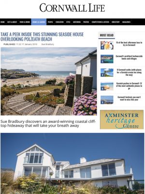 Sue Bradbury takes a peek inside Carn Mar, officially the best self-catering accommodation in Cornwall
