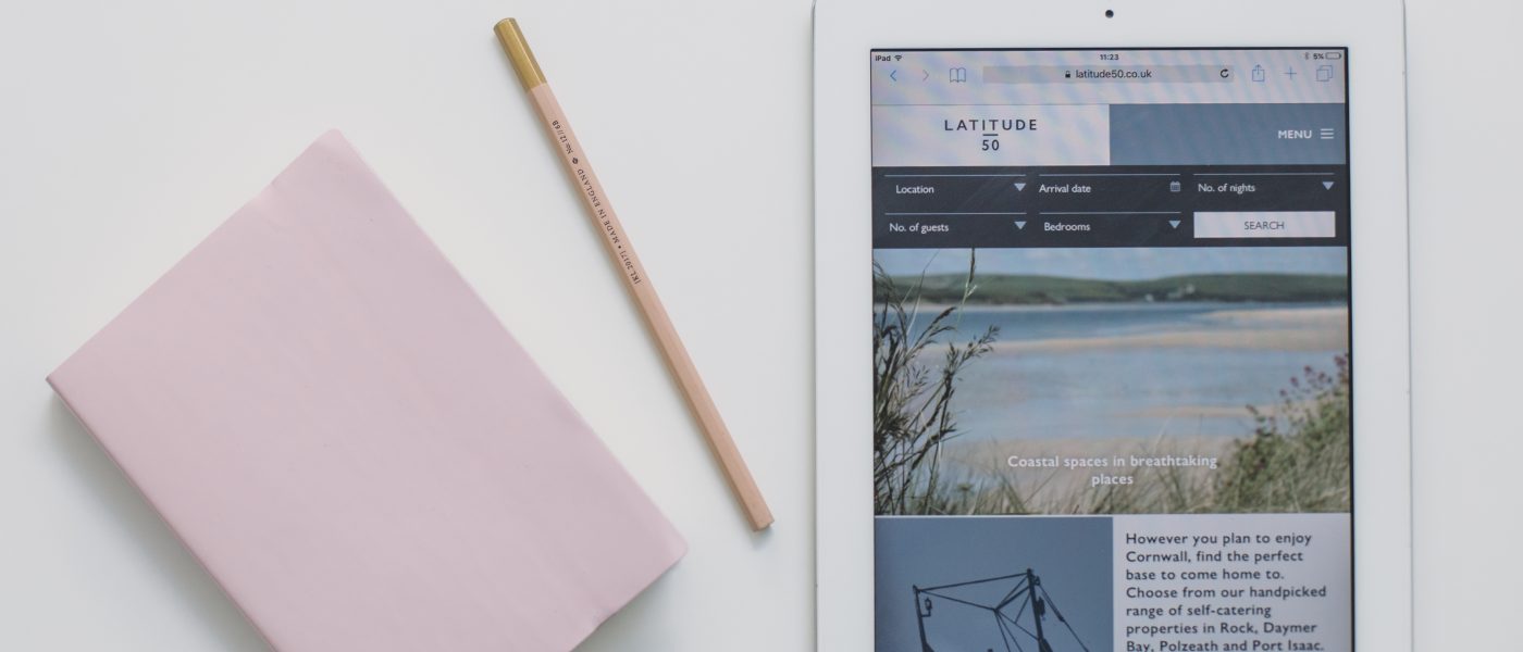 iPad with the Latitude50 website