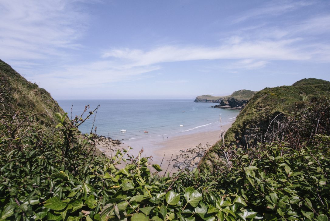 View across Lundy Bay near Polzeath