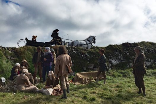 Extras enjoying time between takes on Poldark