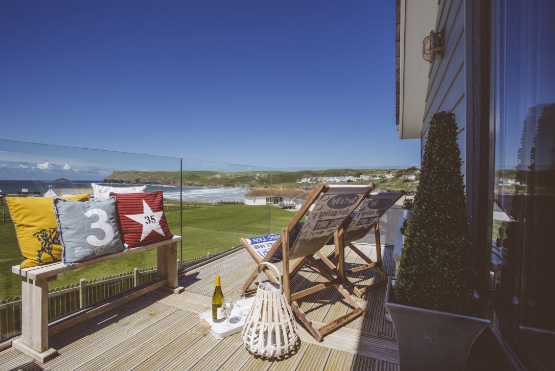 Sea view from Drum Fish, a self-catering holiday home in Polzeath, North Cornwall