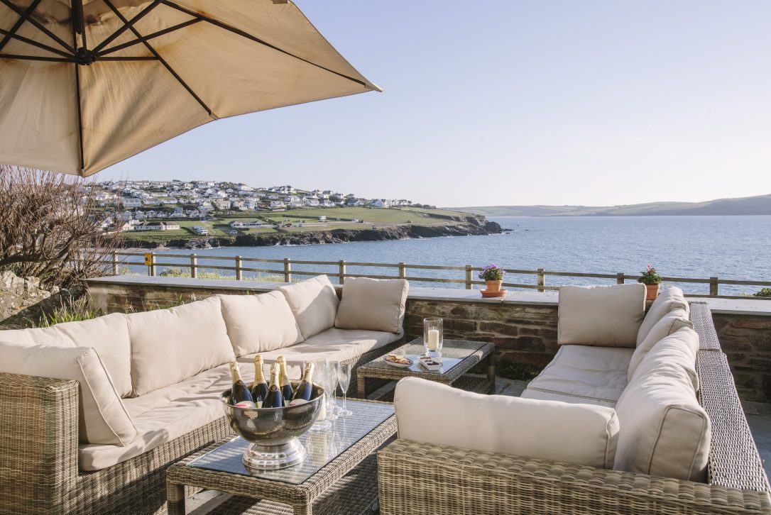 Sea view from Tristram, a self-catering holiday home in Polzeath, North Cornwall