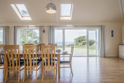 Sea view from Troy, a self-catering holiday home in Polzeath, North Cornwall