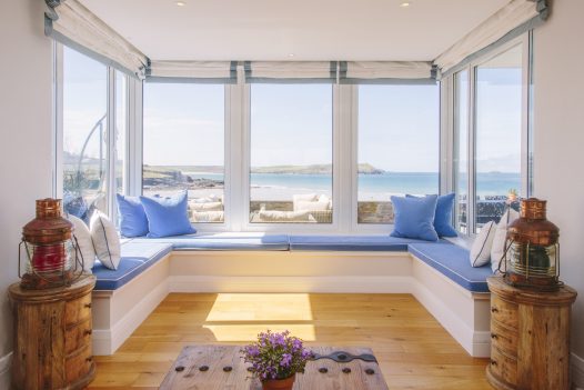 Sea view from Tristram, a self-catering holiday home in Polzeath, North Cornwall