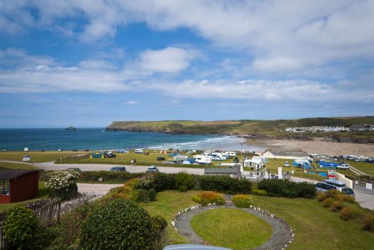 Sea view from Seaview, a self-catering holiday home in Polzeath, North Cornwall