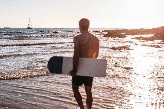 The calm waters of Baby Bay are perfect for a swim or bellyboard