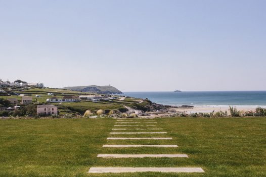 Large garden at Carn Mar, a self-catering holiday cottage in Polzeath, North Cornwall