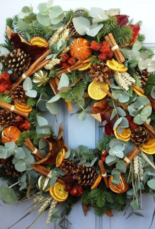 Christmas wreath making at Knightor Winery, Cornwall