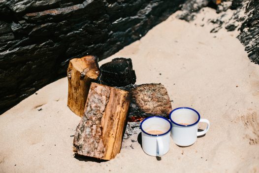 Beach fire and hot chocolate in Rock, North Cornwall