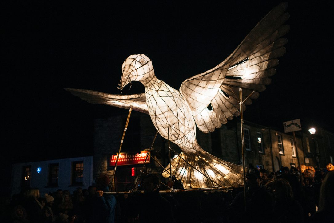 The Truro City of Lights Parade 2018 in Cornwall