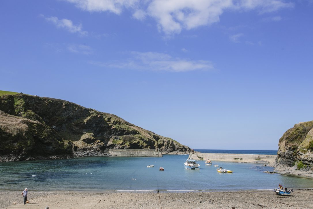 Port Isaac harbour in North Cornwall