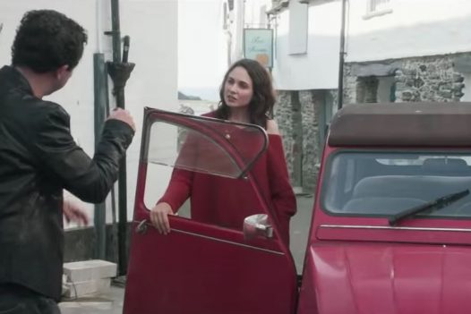 A scene from the Fisherman's Friends movie, filmed in Port Iaaac