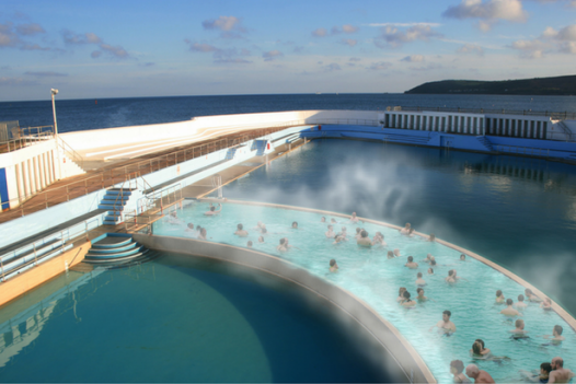 Artist impression of the geothermal element of the Jubilee Pool in Penzance