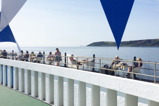 Visitors enjoy the view at the Jubilee Pool in Penzance