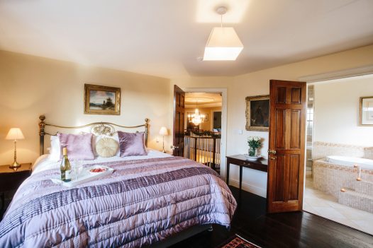 Beautiful bedroom at Rockhaven Manor a self-catering holiday home in Rock, North Cornwall, available on a low occupancy rate.