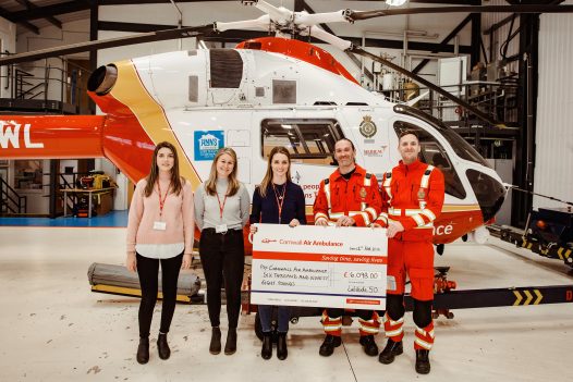 Latitude50 donate to the Cornwall Air Ambulance New Heli Appeal