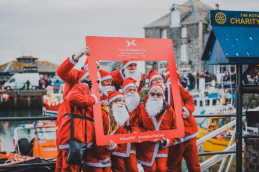 Santa run at Padstow Christmas Festival