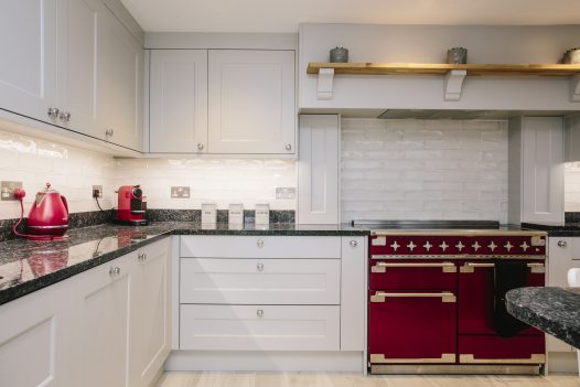 Kitchen at Parker's Place, a self-catering holiday home above Polzeath beach in Cornwall