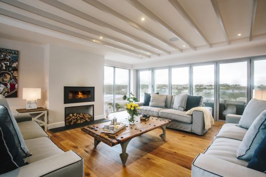 Lounge at Parker's Place, a self-catering holiday home in Polzeath, North Cornwall