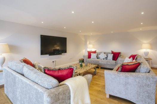 TV room at Parker's Place, a self-catering holiday home in Polzeath, North Cornwall