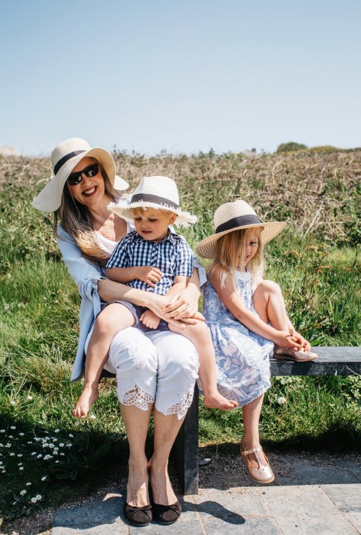 Family enjoying the South West Coast Path in North Cornwall