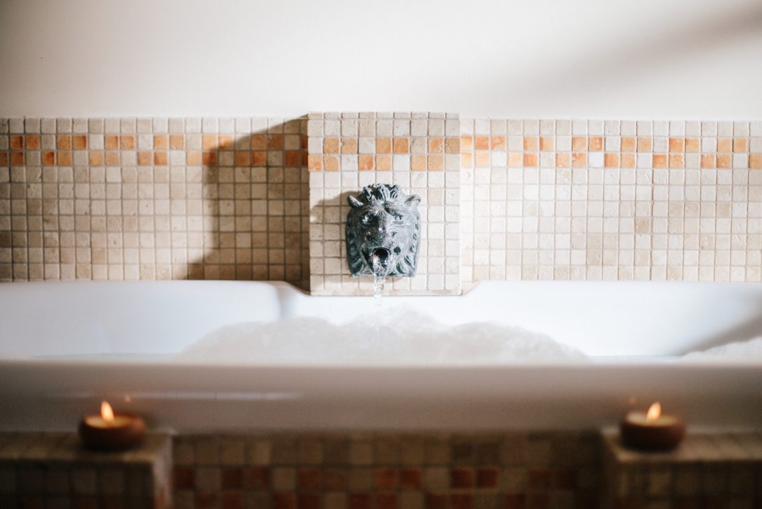 Bathroom at Rockhaven Manor, a self-catering holiday home in Rock, North Cornwall.