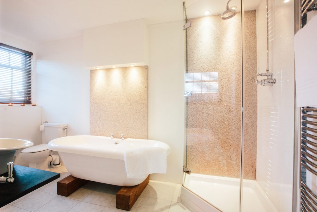 Bathroom at Rockhaven Manor, a self-catering holiday home in Rock, North Cornwall.