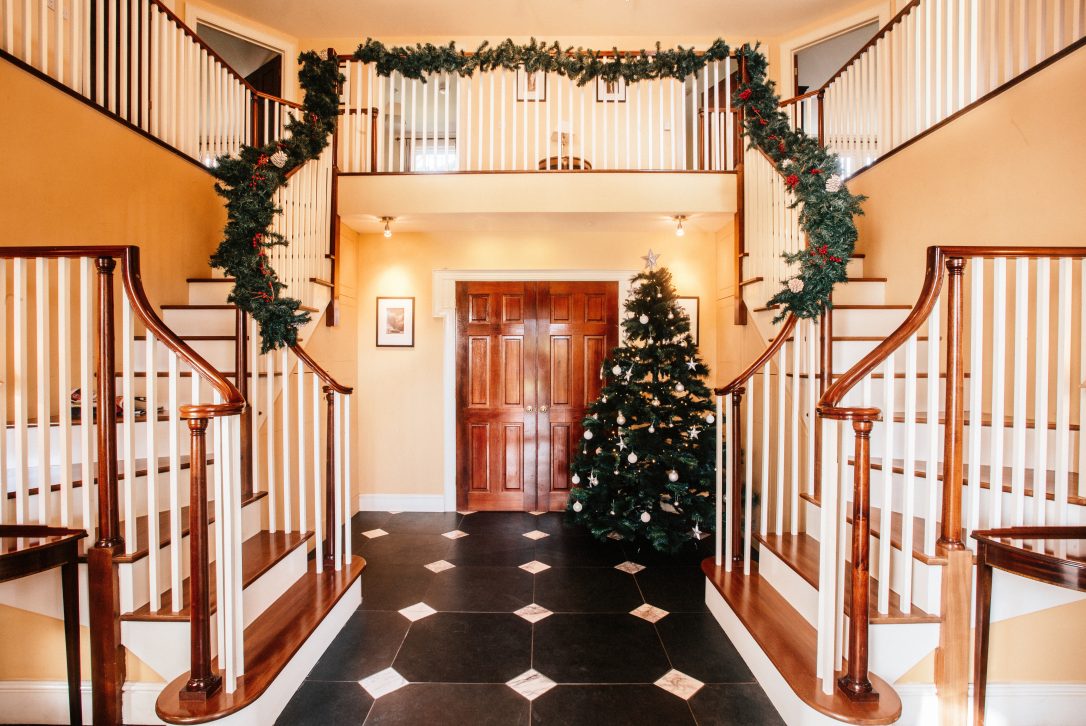 Entrance hall at Rockhaven Manor, a self-catering holiday house in Rock, North Cornwall.