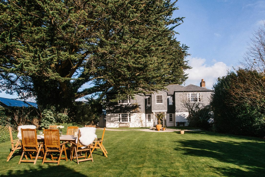 Garden at Rockhaven Manor, a self-catering holiday home in Rock, North Cornwall.