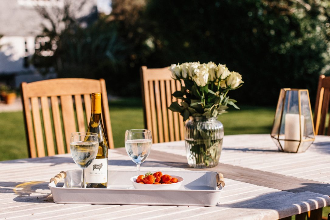 Garden at Rockhaven Manor, a self-catering holiday home in Rock, North Cornwall.