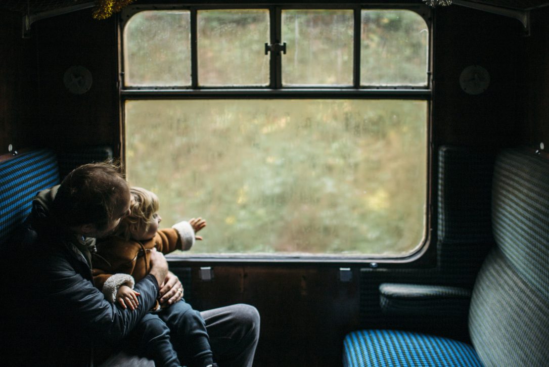 Children aboard the Santa by Steam train at Bodmin General Station, North Cornwall.