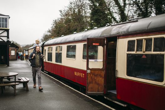 Santa by Steam train at Bodmin General Station, North Cornwall.