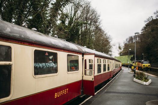 Santa by Steam train at Bodmin General Station, North Cornwall.