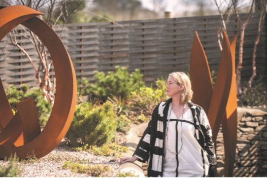 Jill Clarke - artist and sculpture and creator of the Porthilly Sculpture Garden