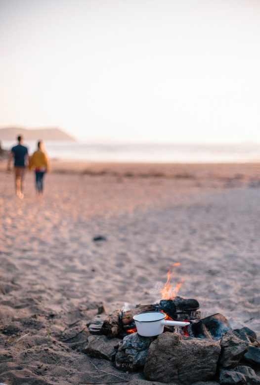 Baby Bay is a quiet and sheltered cove, perfect for gathering around a beach bonfire