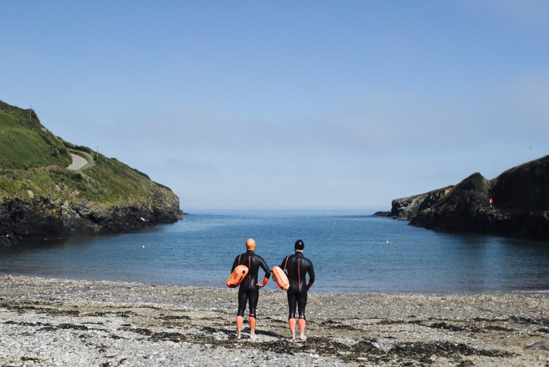 Open water swimming in North Cornwall