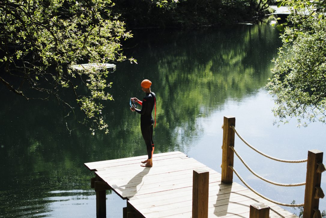 Open water swimming in North Cornwall