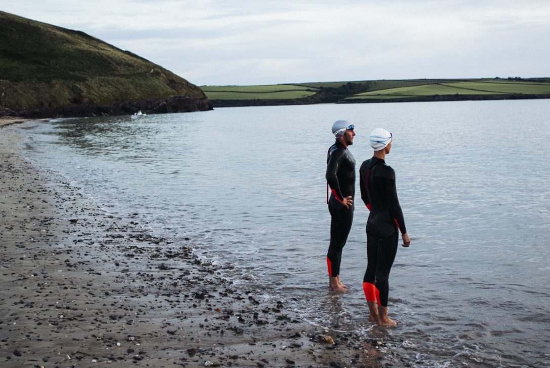 Open water swimming in North Cornwall