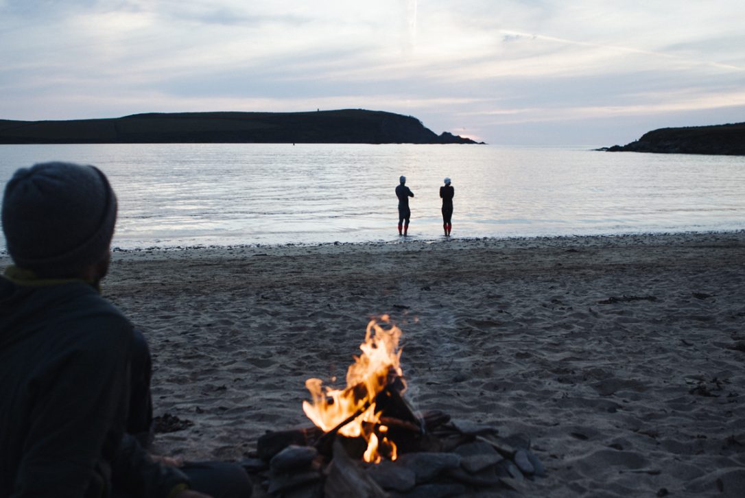 Open water swimming in North Cornwall