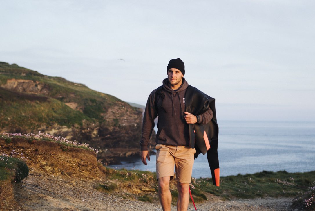 Open water swimming in North Cornwall