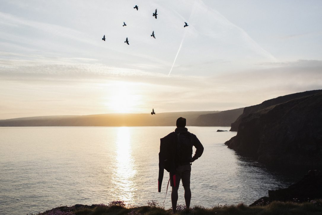 Open water swimming in North Cornwall