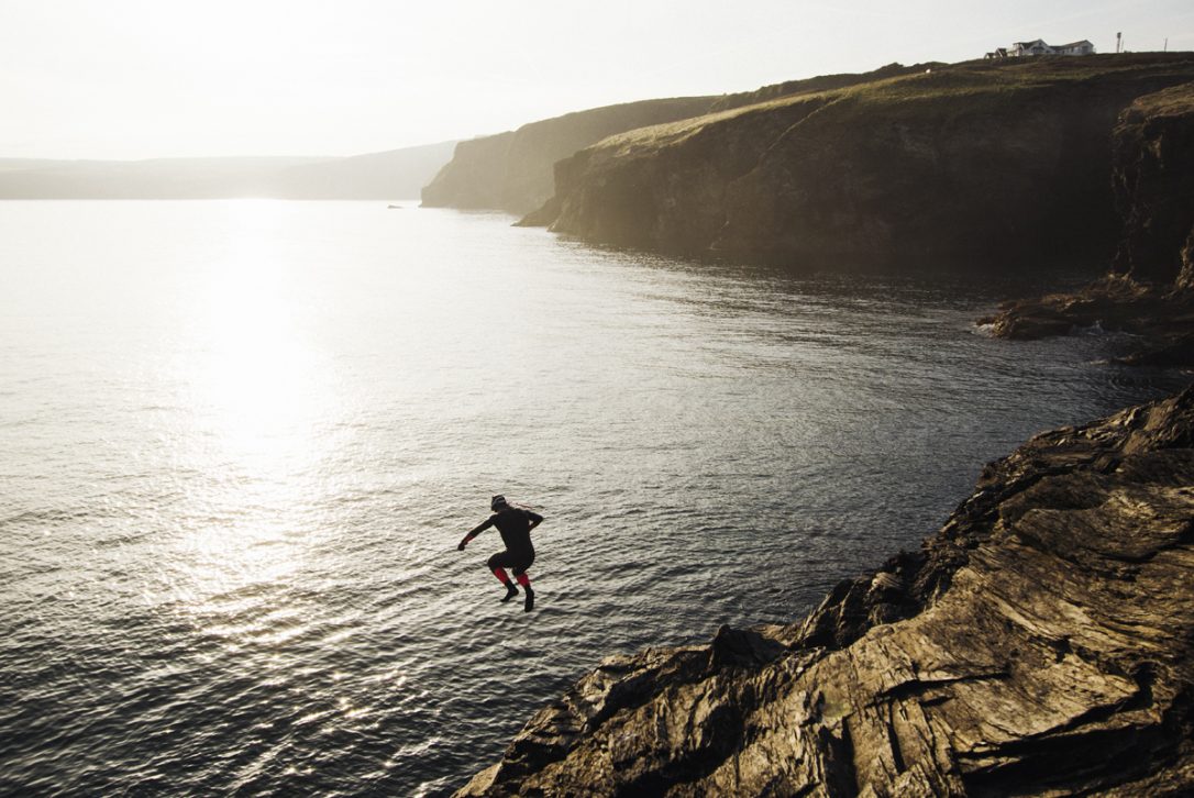 Open water swimming in North Cornwall