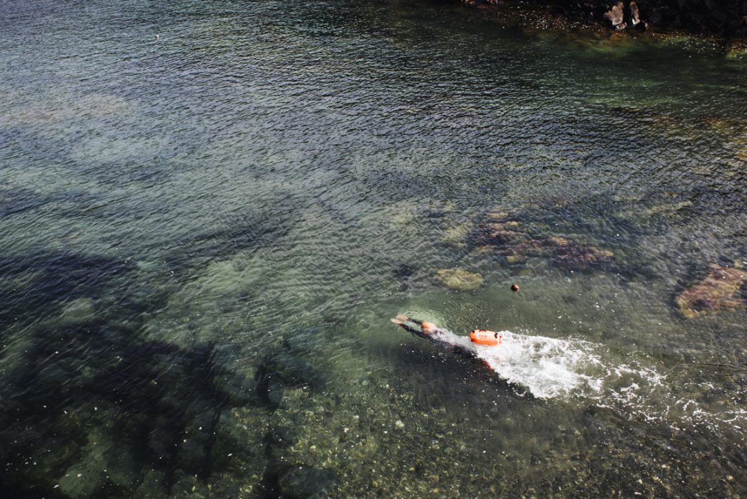 Open water swimming in North Cornwall