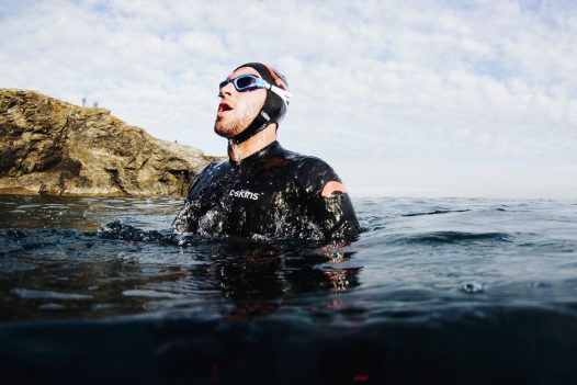 Open water swimming in North Cornwall