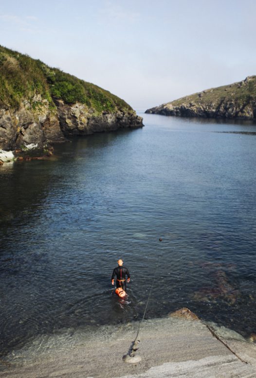 Open water swimming in North Cornwall