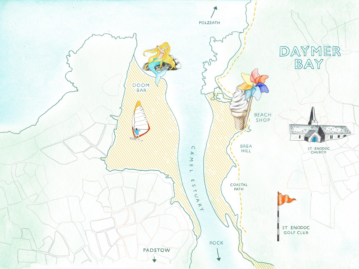 Map of Daymer Bay