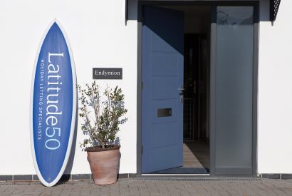 Front door at Endymion, a self-catering holiday house in New Polzeath, North Cornwall