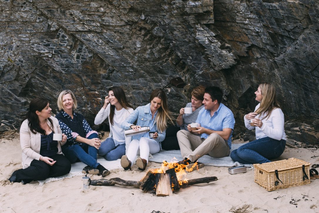 The Latitude50 team on Rock Beach